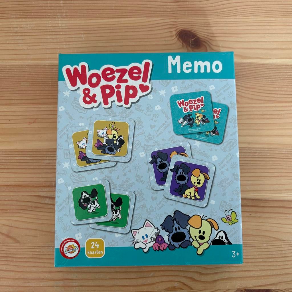 Woezel & Pip Memo Spel - 24 Kaarten, Een of twee spelers, Ophalen of Verzenden, Nieuw