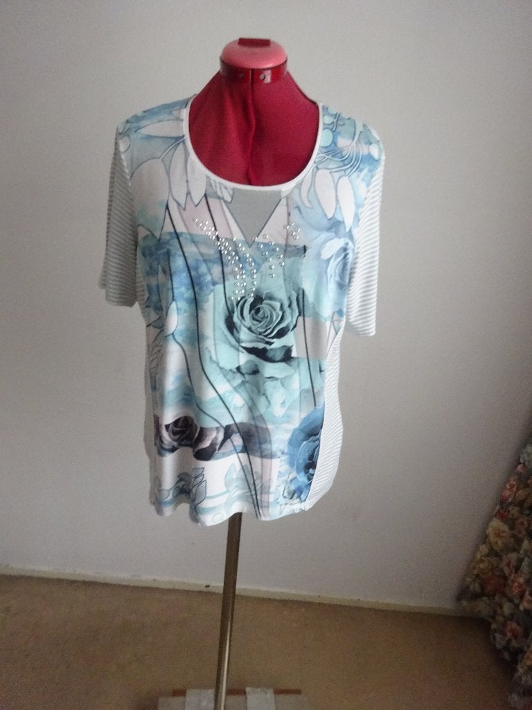 Barbara Lebek shirt mt 46, Maat 46/48 (XL) of groter, Zo goed als nieuw, Verzenden, Blauw