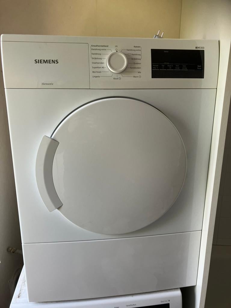 Siemens iSensoric iQ300 droogtrommel wasdroger WT33A201NL, Ophalen, 6 tot 8 kg, Minder dan 85 cm, Zo goed als nieuw