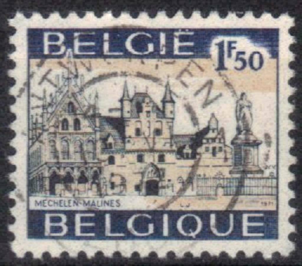 Belgie 1971 - Yvert/OBP 1614 - Toerisme - Mechelen (ST), Postzegels en Munten, Postzegels | Europa | België, Verzenden, Gestempeld