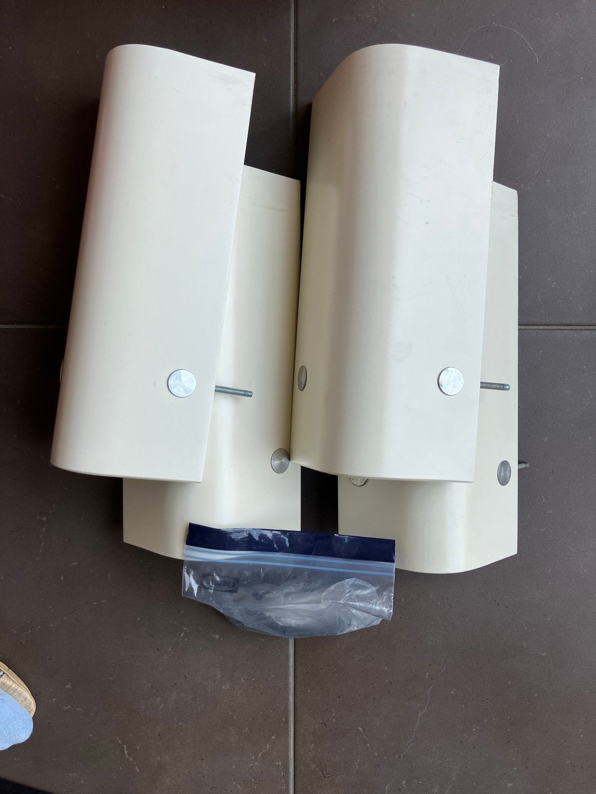 Auping Auronde korte poten (4 stuks), Huis en Inrichting, Slaapkamer | Bedden, Ophalen of Verzenden, Gebruikt, Crème