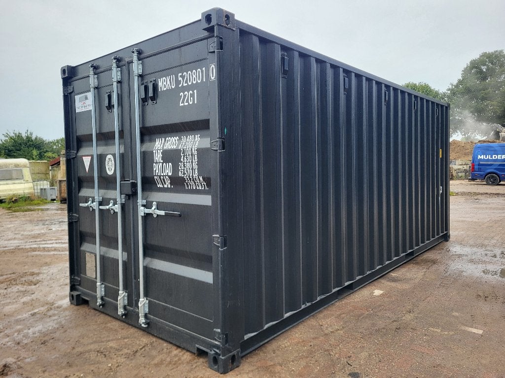 Zeecontainer 20ft nieuw | zwart | RAL 9005, Ophalen of Verzenden