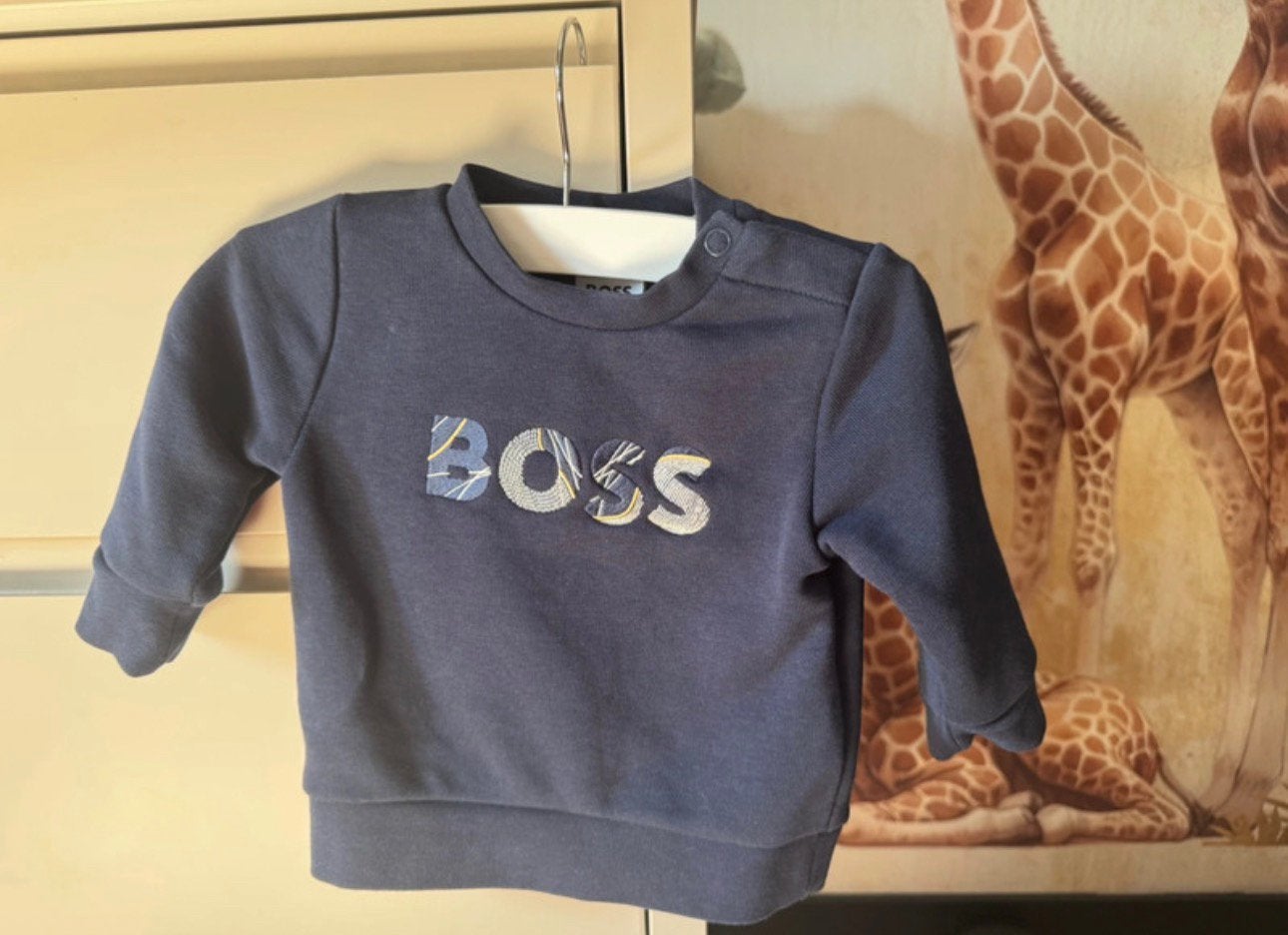 Hugo boss donker blauw, Kinderen en Baby's, Ophalen of Verzenden, Zo goed als nieuw, Jongetje, Truitje of Vestje