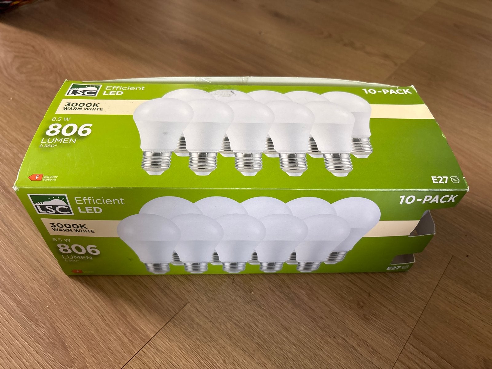 LSC Efficient LED E27 Lampen 8.5W 806 Lumen (10-pack), Wit, Overige merken, Nieuw, E27 (groot)