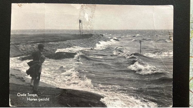 Oude Tonge Haven gezicht ,  woeste  Grevelingen, Ophalen of Verzenden, 1940 tot 1960, Zuid-Holland