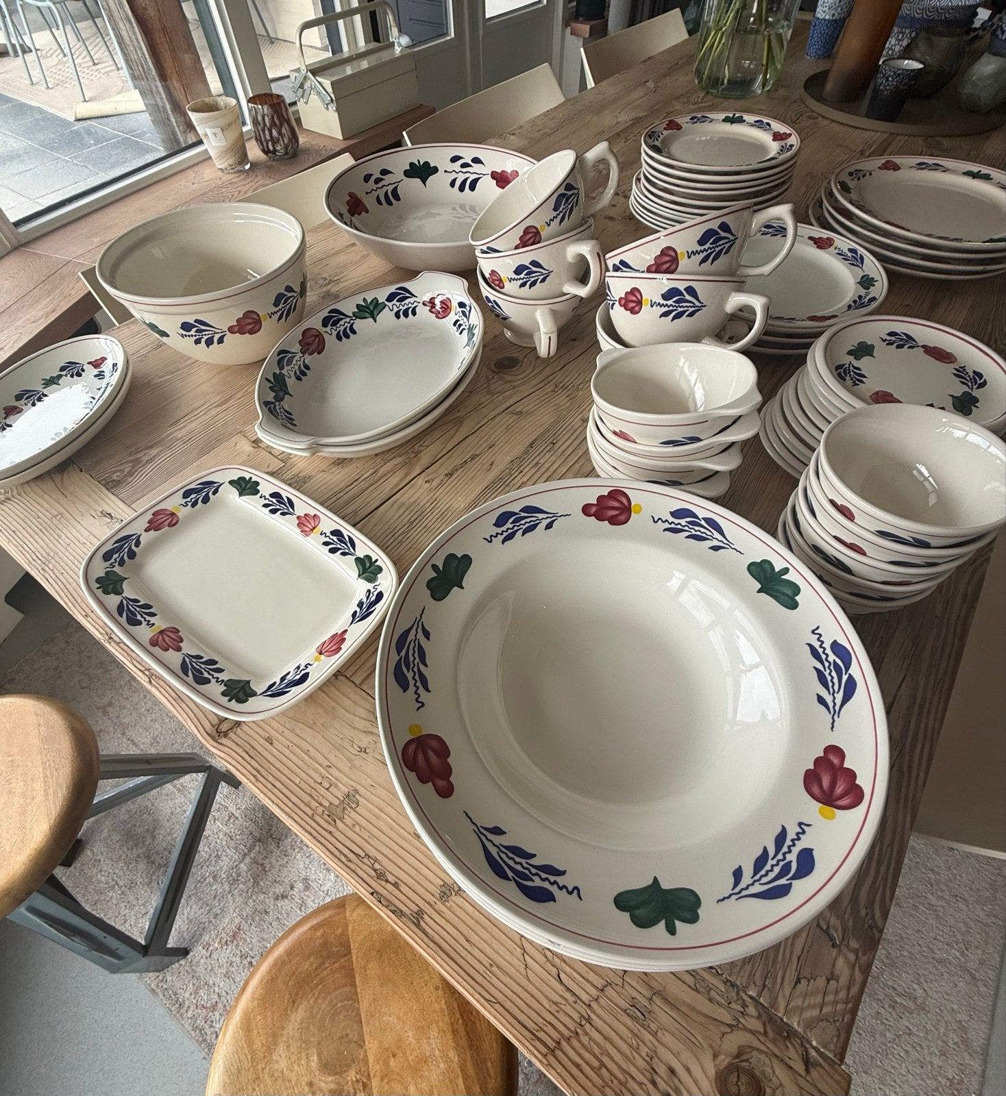 Uitgebreid Boerenbont servies - alles in één koop, Gebruikt, Keramiek, Landelijk/Boerenbont, Ophalen of Verzenden