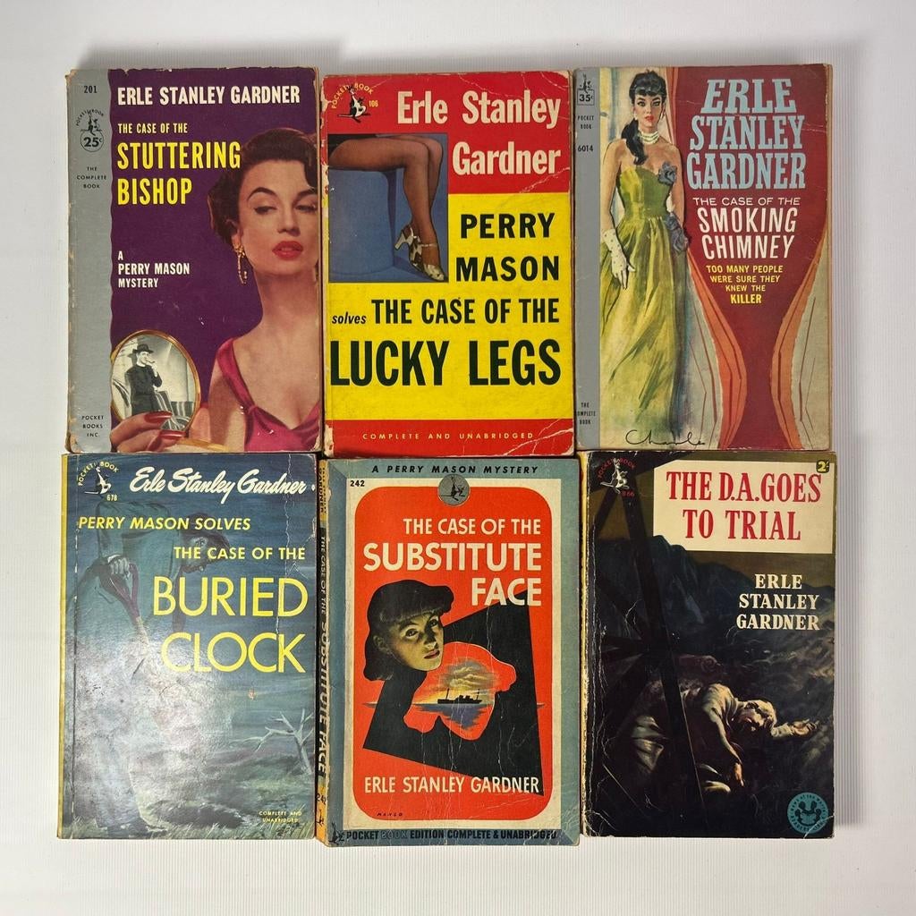 Erle Stanley Gardner Perry Mason Boeken Collectie (6 stuks), Boeken, Ophalen of Verzenden, Gelezen, Erle Stanley Gardner, Tv-bewerking
