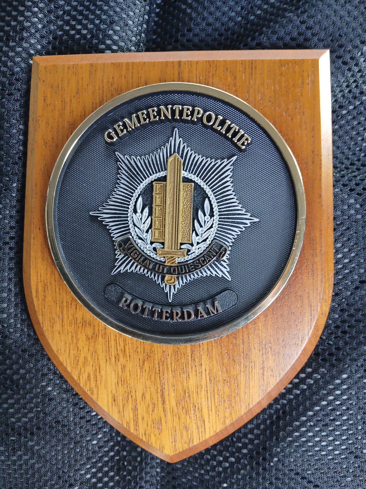 gemeentepolitie Rotterdam schild, Ophalen of Verzenden, Landmacht, Nederland, Embleem of Badge