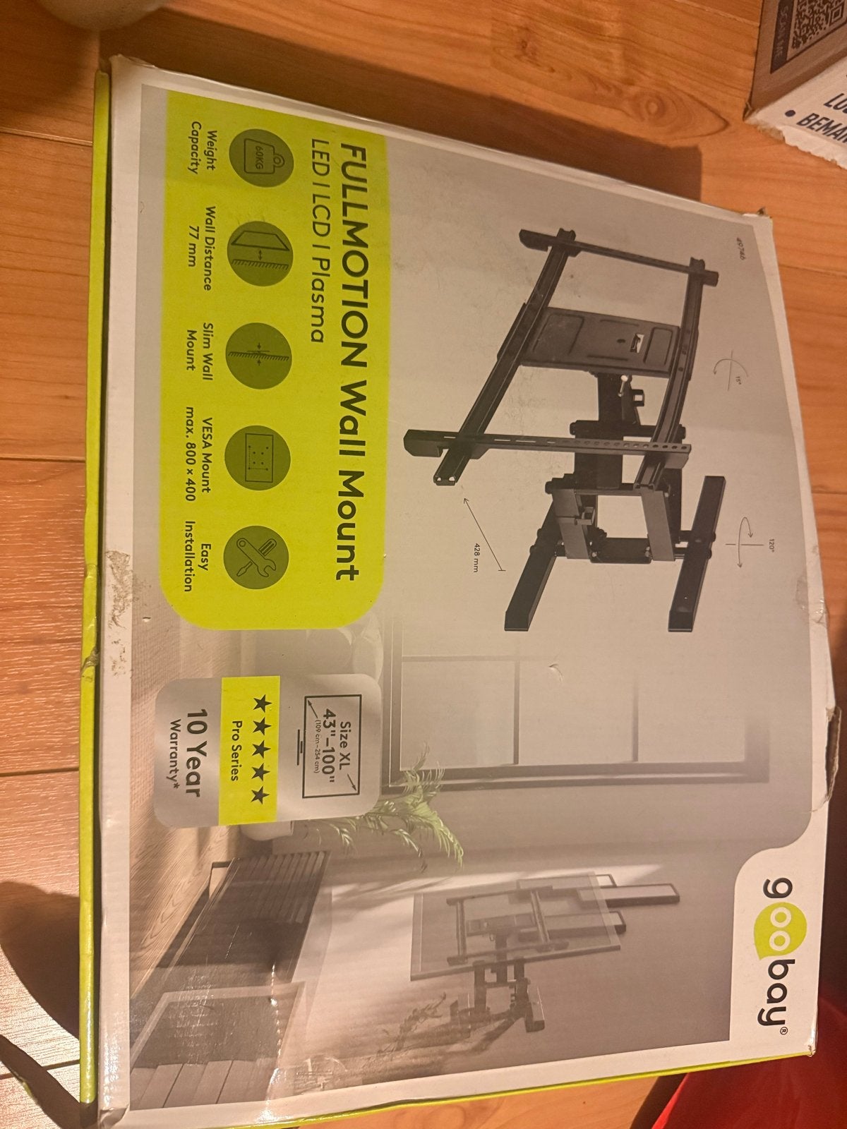 Goobay FULLMOTION TV Muurbeugel XL 43"-100" Nieuw, Ophalen, Nieuw