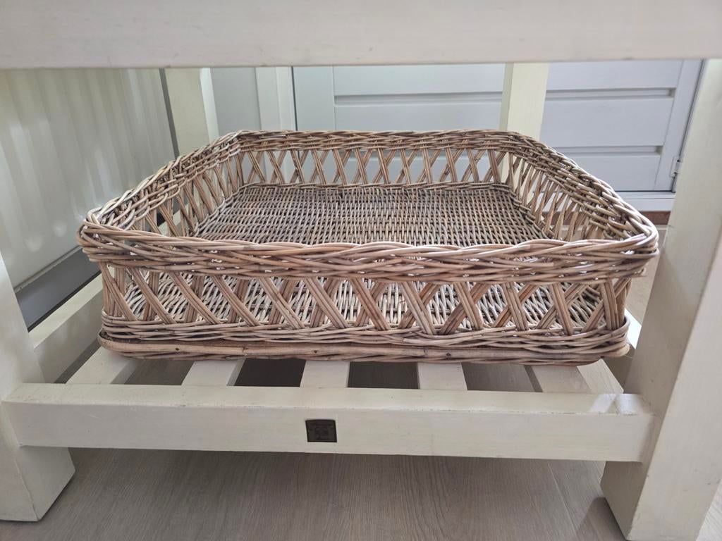 Rieten mand voor Riviera Maison tafel, Ophalen, Mand, Vierkant, Zo goed als nieuw