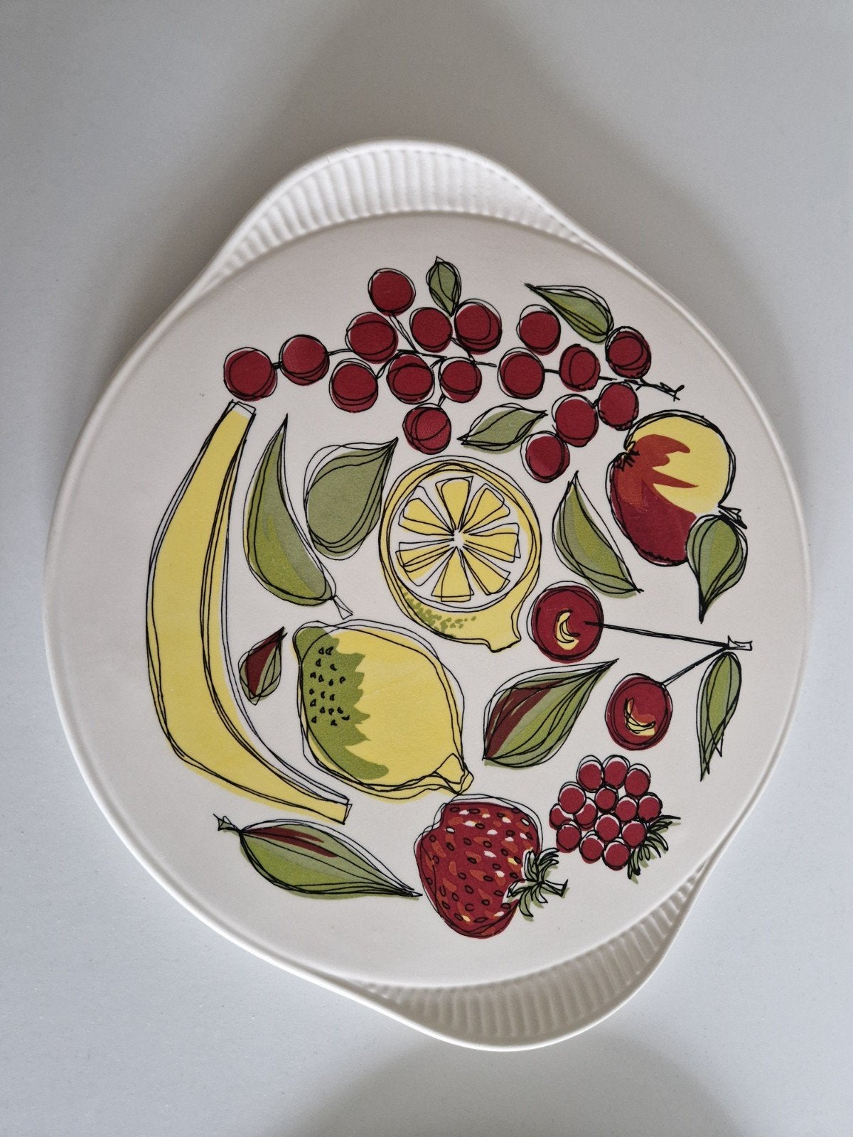 Vlaai schotel edelkeramiek grünstadt antiek vintage, Antiek en Kunst, Ophalen of Verzenden