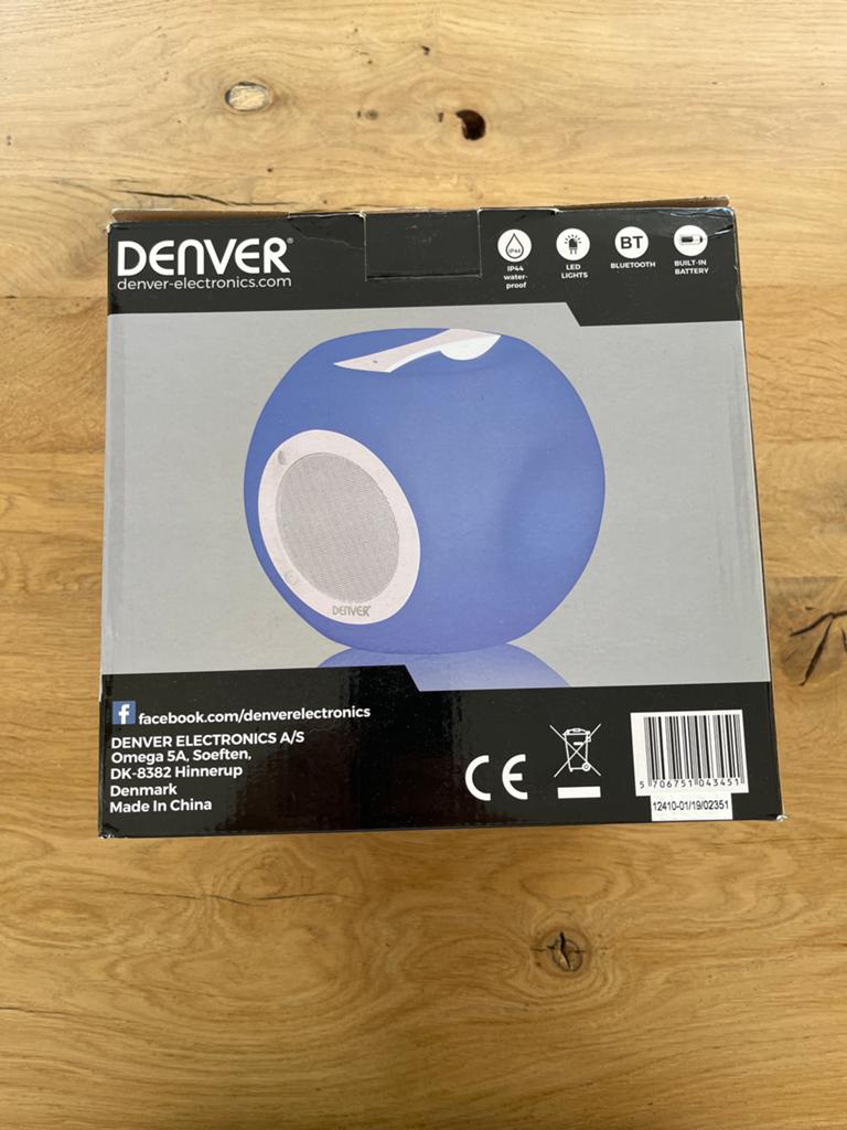 Denver BTL-70 Bluetooth outdoor Speaker met Lichteffecten, Audio, Tv en Foto, Luidsprekers, Overige merken, Overige typen, Nieuw