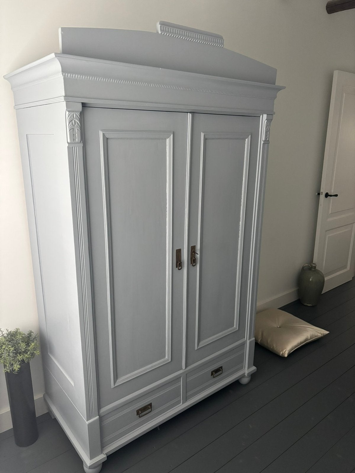 Prachtige houten kast, Ophalen, Gebruikt, 100 tot 150 cm, Met plank(en)