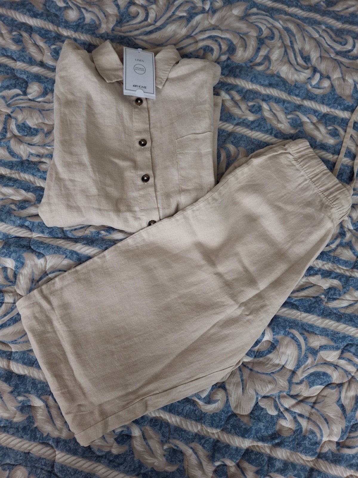 H&M Home Premium Linnen Pyjama Set. Maat XS, H&M Home, Ophalen of Verzenden, Nieuw, Maat 34 (XS) of kleiner