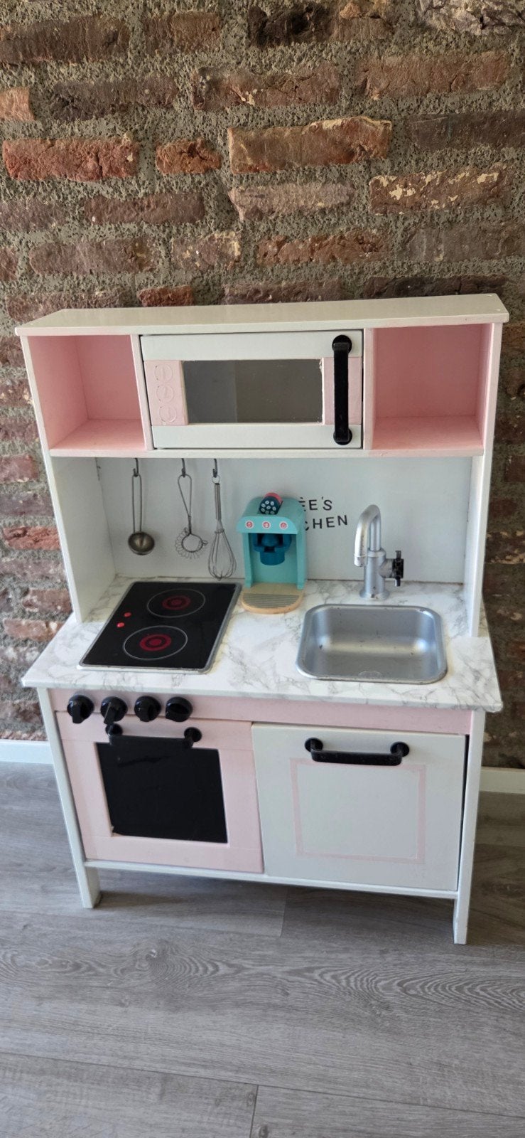 Grote set speelkeuken met accessoires en houten speelgoed, Ophalen, Gebruikt, Overige materialen, Speelkeuken