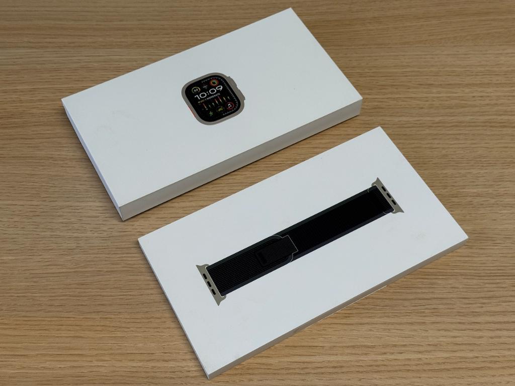 Apple Watch Ultra 2 - Trail Bandje M/L - Blauw/Zwart, Ophalen, Apple Watch ⌚️, IOS, Zo goed als nieuw