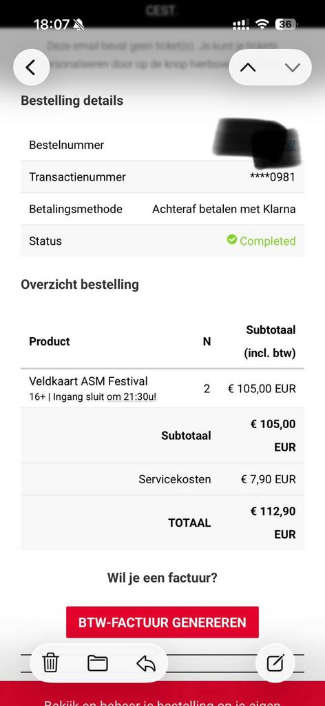 Twee kaartjes ASM festival Arnhem, Tickets en Kaartjes, Kortingen en Cadeaubonnen, Twee personen