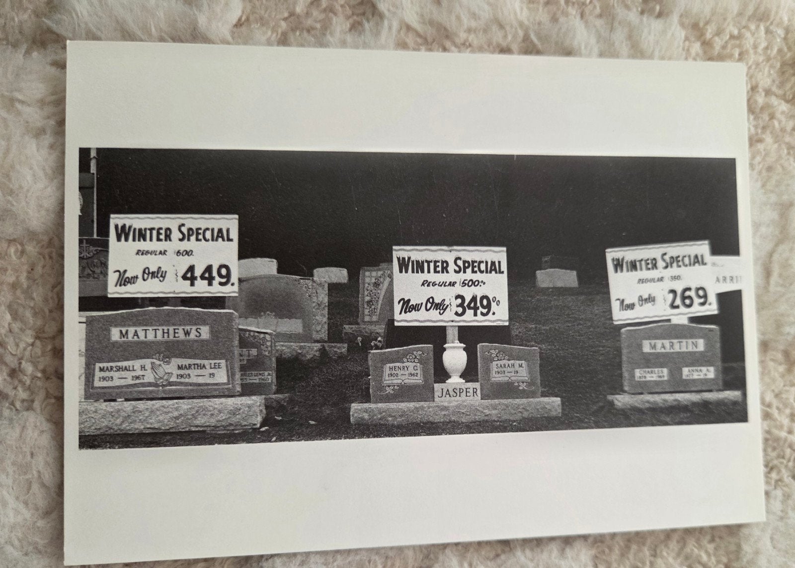 Grafstenen met 'Winter Special' aanbieding, Verzenden, 1980 tot heden, Ongelopen, Overige thema's