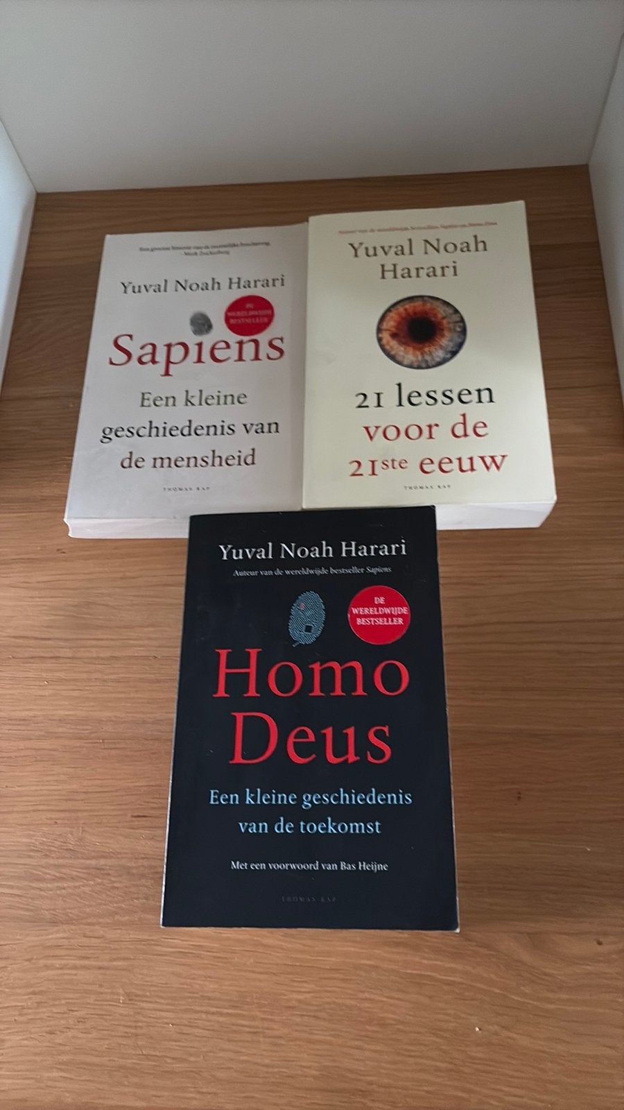 Drie boeken 3x Yuval Noah Harari Sapiens Homo Deus 21 lessen, Boeken, Ophalen of Verzenden, Zo goed als nieuw, Nederland