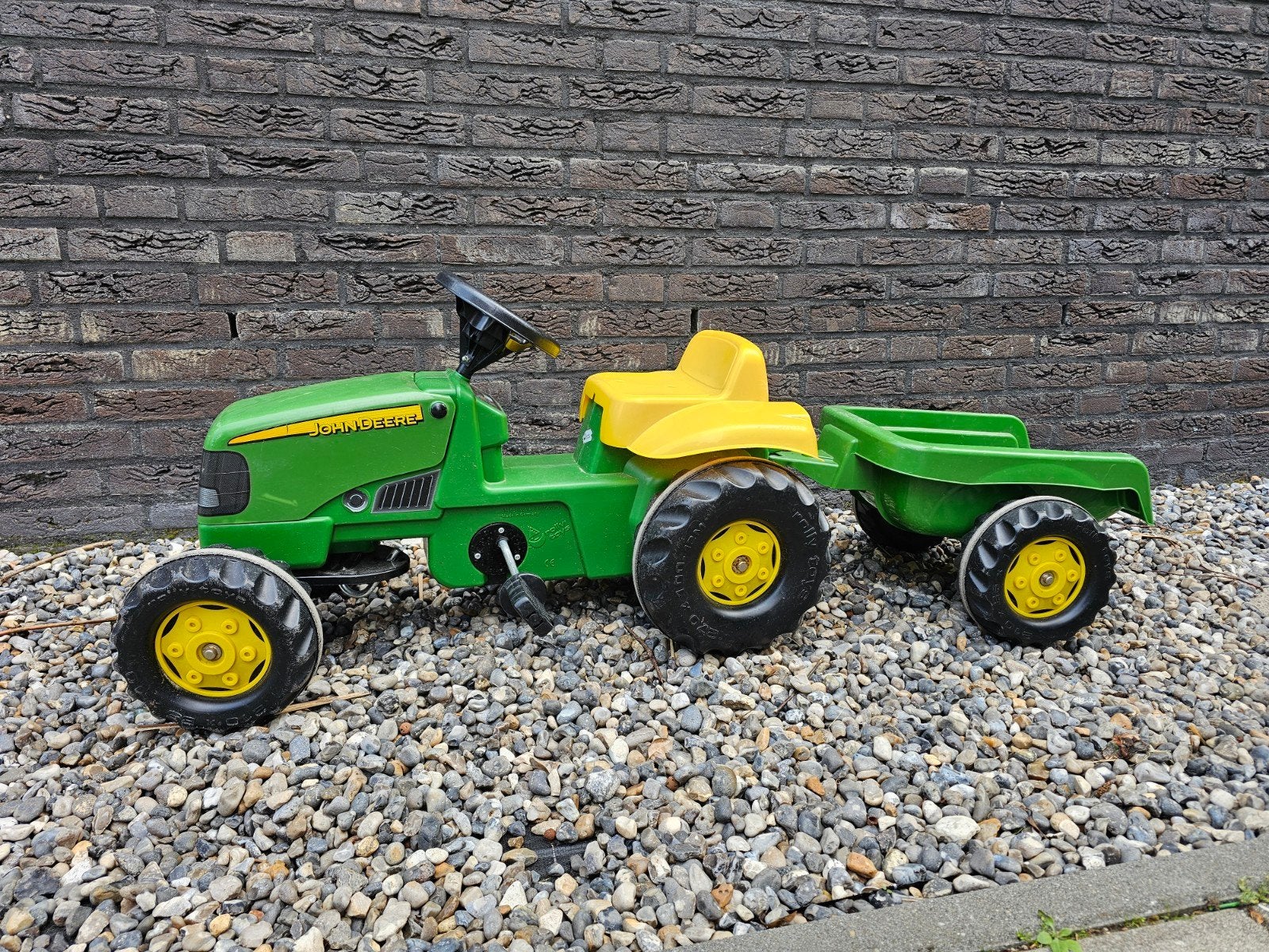 John Deere traptractor met aanhanger, Ophalen, Gebruikt, Trapvoertuig
