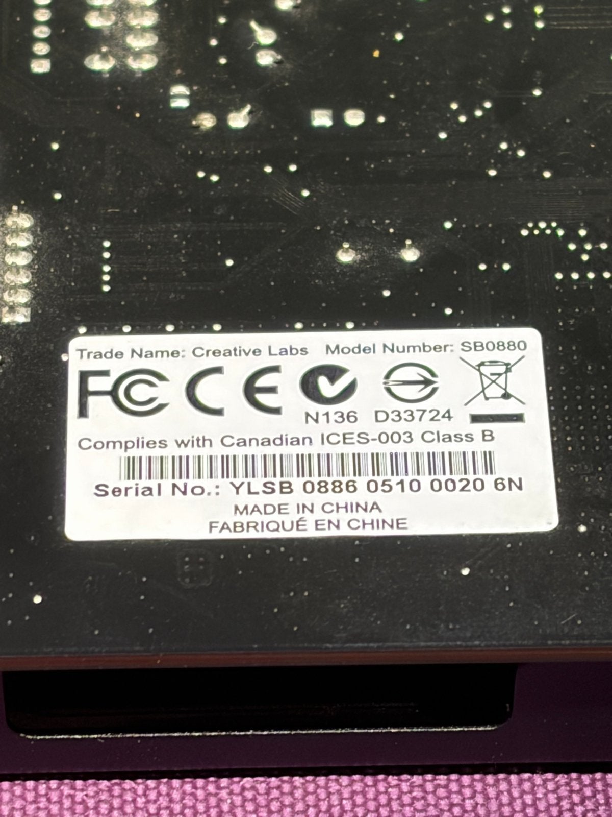 Creative Sound Blaster X-Fi Titanium PCIe geluidskaart, Ophalen of Verzenden, Gebruikt, Intern