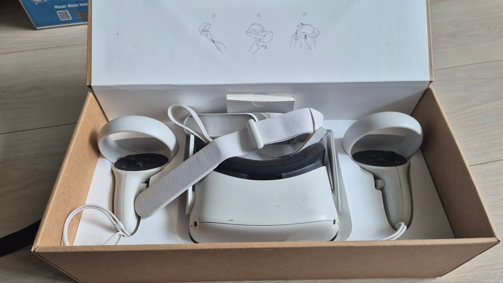 Oculus Quest 2 met Elite Strap en 5m kabel, Ophalen of Verzenden, Gebruikt, VR-bril, Overige platformen