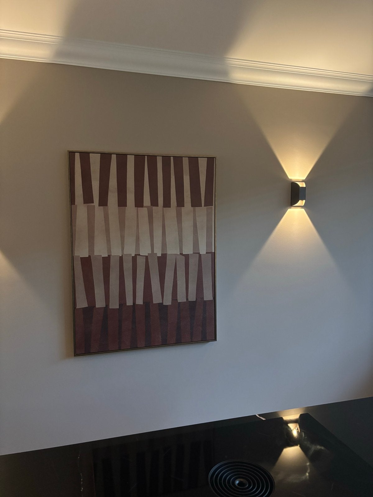 Richmond Voga - Wall Art - Bruin en Beige Tinten - 120x90x4, Ophalen, Abstract, Acrylverf, Ingelijst