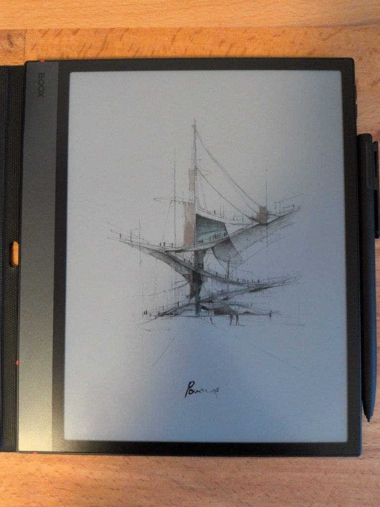 Boox Note Air 5C E-reader met hoes, Computers en Software, Ophalen of Verzenden, Zo goed als nieuw, 10 inch of meer, 16 GB of meer