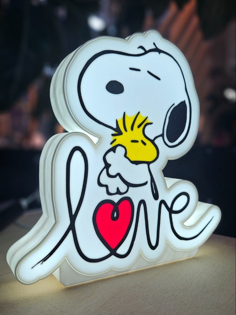 Snoopy lichtbak met LED verlichting - Ophalen/verzenden, Wit, Ophalen of Verzenden, Nieuw, Lamp