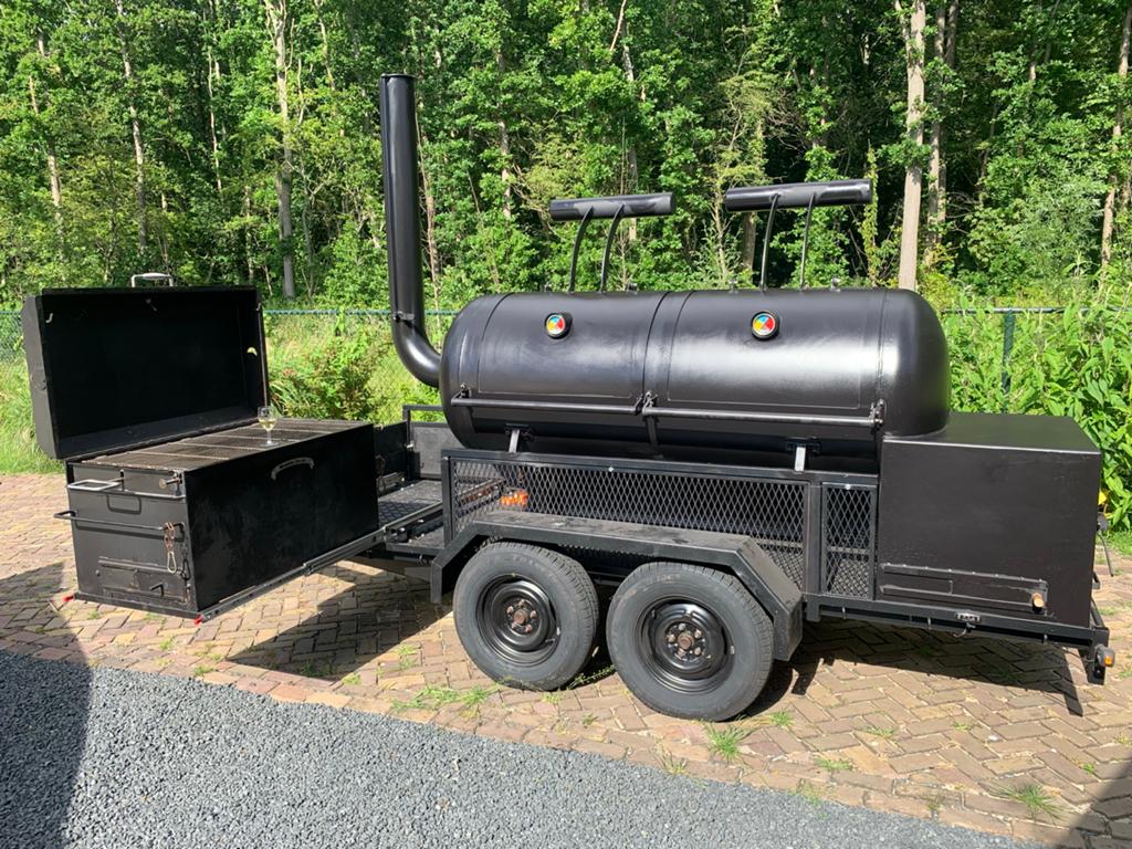 Professionele BBQ Smoker Trailer - Perfect voor Catering, Ophalen, Zo goed als nieuw