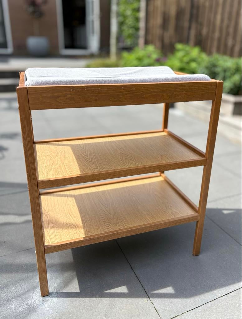 Woodies Houten Aankleedtafel met Aankleedkussen, Gebruikt, Aankleedkussen, Standaard, Ophalen