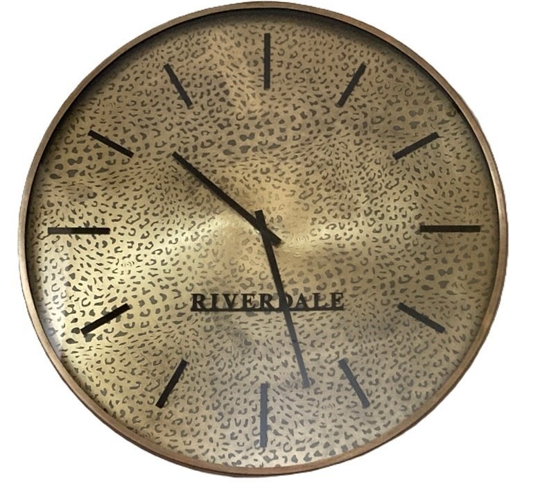 WANDKLOK PHI GOUD 60CM RIVERDALE NIEUW, Ophalen, Goud, Wandklok, -