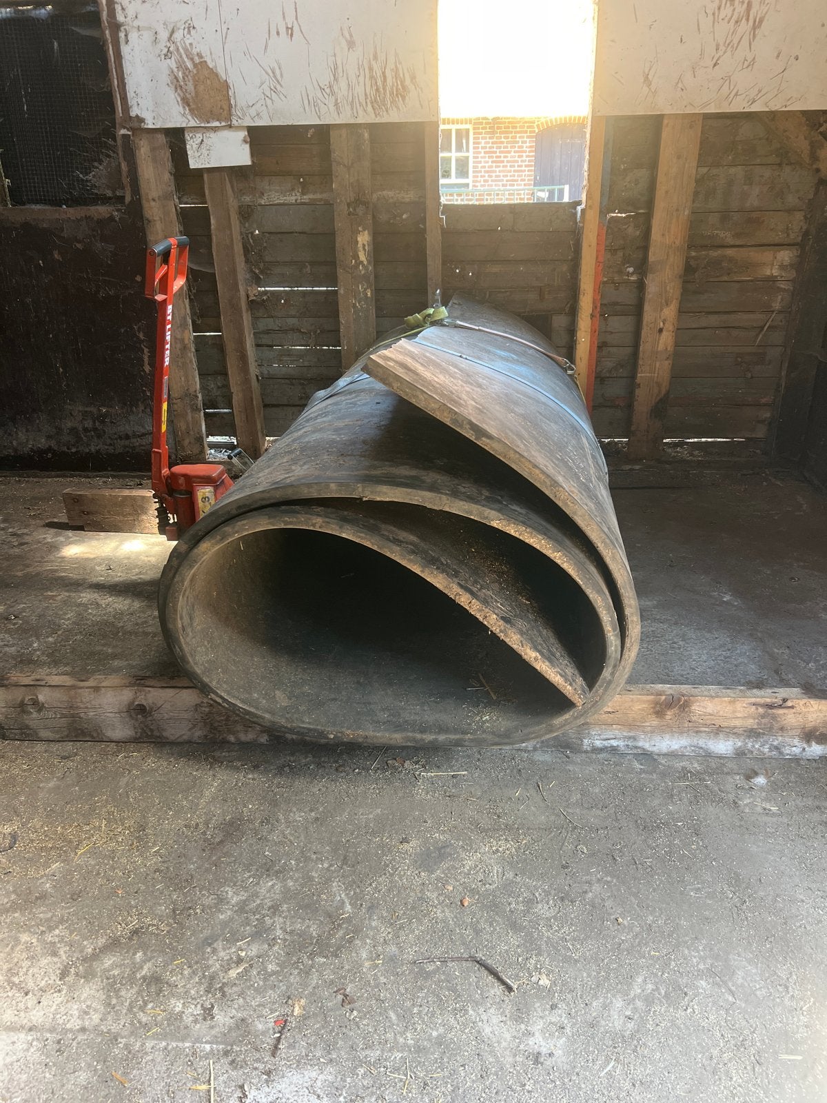 Grote rubberen mat 6x2.20m en kleine stukken, totaal 18m2, Ophalen, Gebruikt, Overige typen, 10 m² of meer
