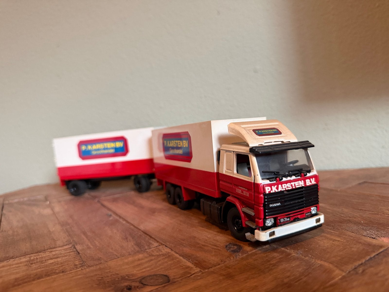 Scania Combi P. Karsten BV Groothandel Modelvrachtwagen, Ophalen of Verzenden, Gebruikt, Bus of Vrachtwagen, Tekno