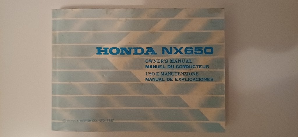 Origineel instructieboekje Honda NX 650 Dominator 1987, Ophalen of Verzenden, Honda