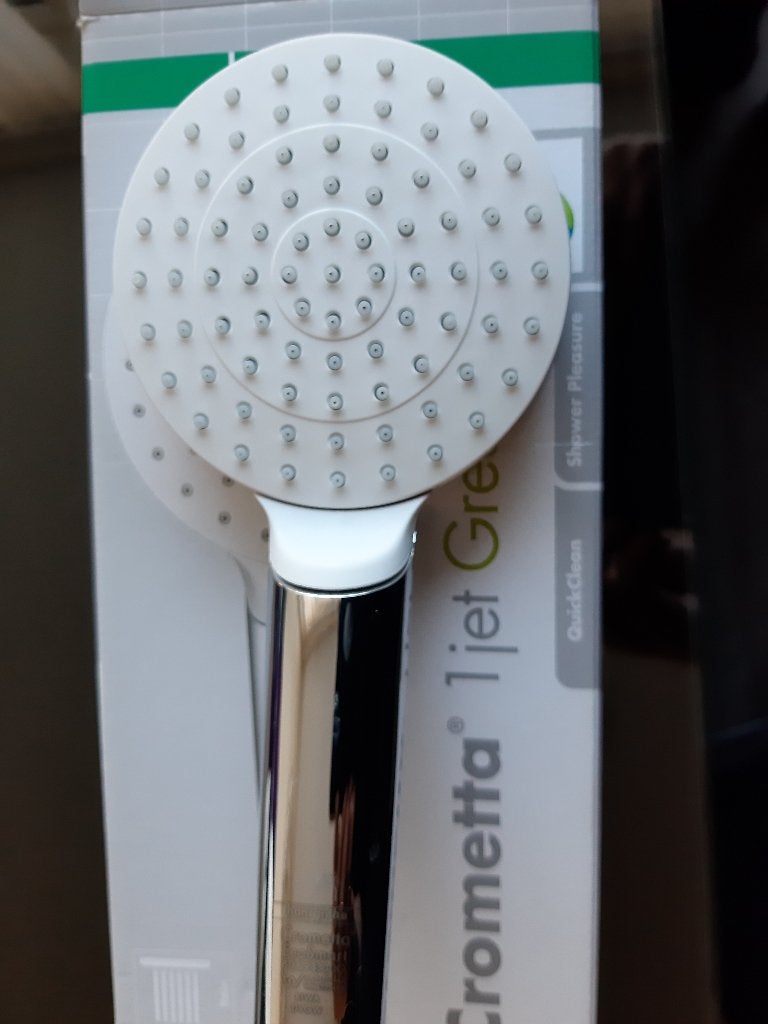 Crometta handdouche 100 1jet Green 6 l/min, Ophalen of Verzenden, Nieuw, Chroom, Douche