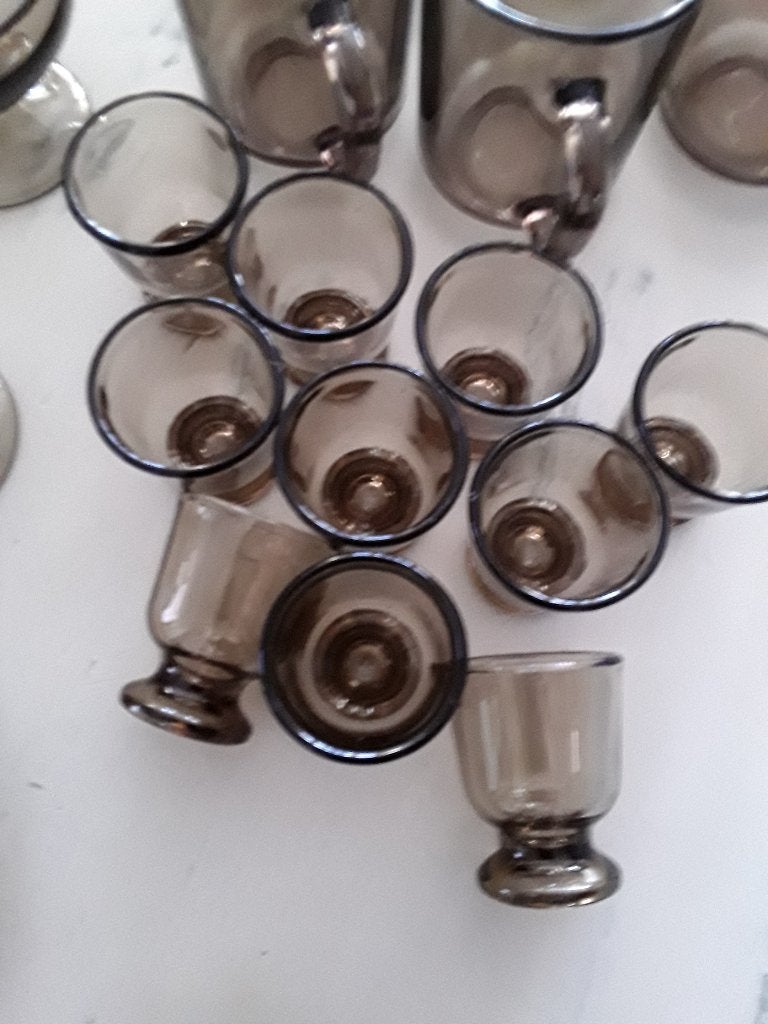 ARCOROC eierdopjes. 10 eierdopjes rookglas, Huis en Inrichting, Keuken | Servies, Ophalen, Overige merken, Overige typen, Vintage