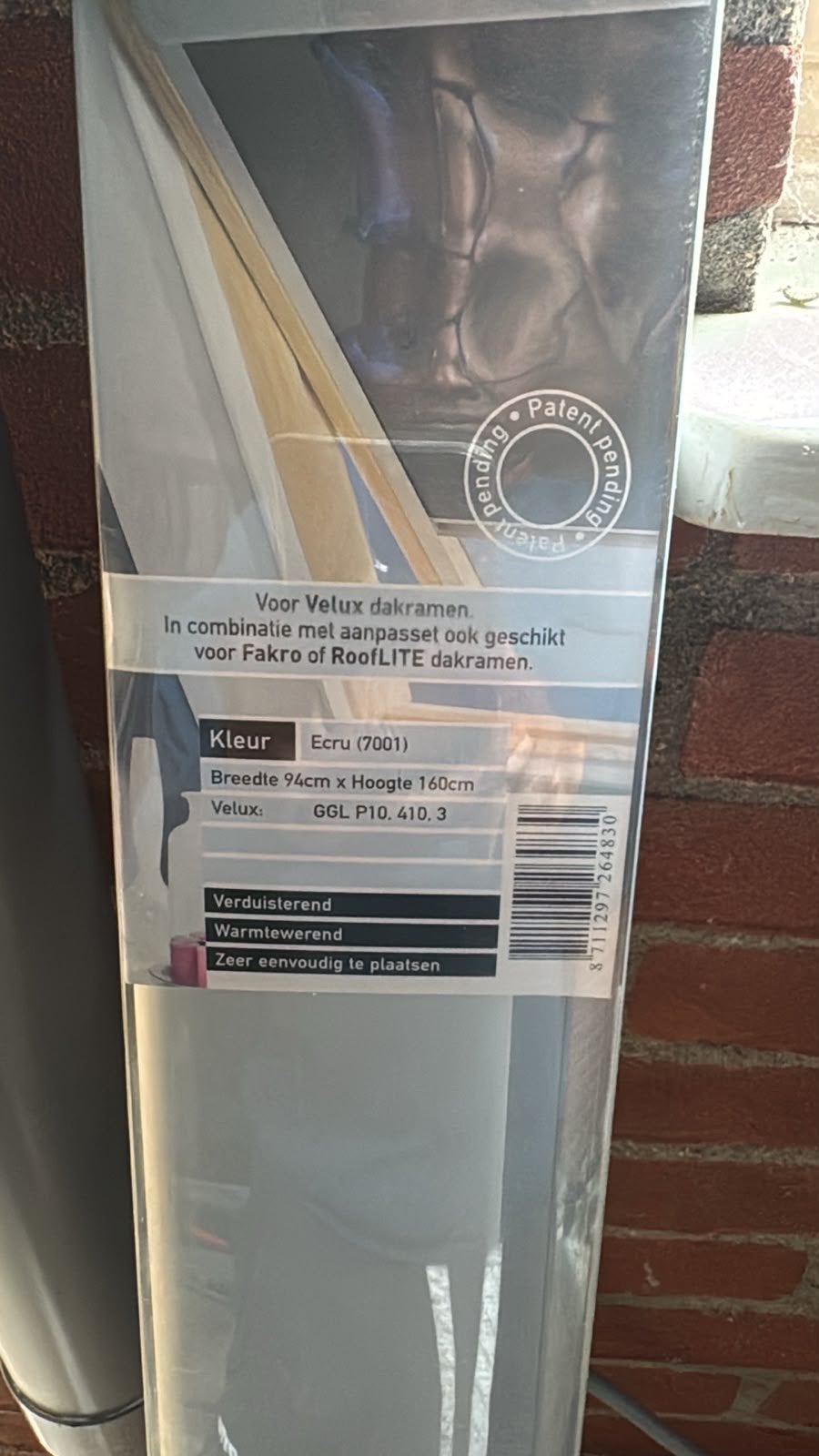 Verduisterend rolgordijn voor Velux dakraam, Verduisterend, Nieuw, Ophalen of Verzenden, 94 cm