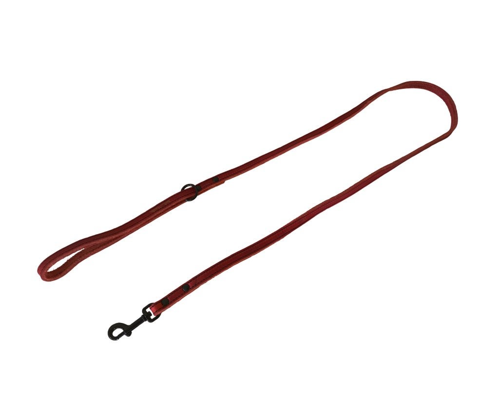 JACK AND VANILLA Black Label Hondenriem Vetleder Rood 120 cm, Ophalen of Verzenden, Nieuw, Hondenriem