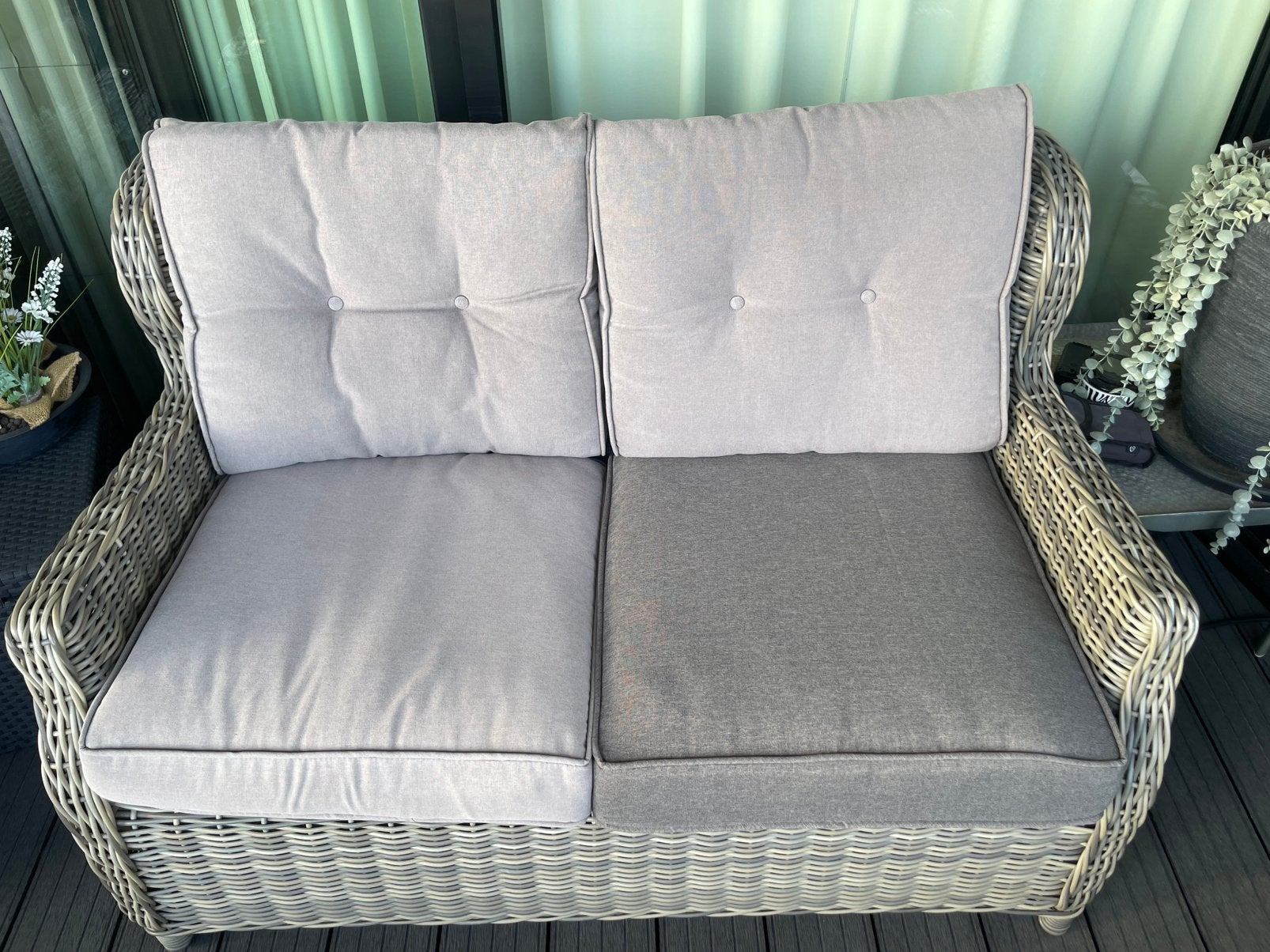 Mooie tuinbank, Tuin en Terras, Gebruikt, Loungeset, Wicker, Bank