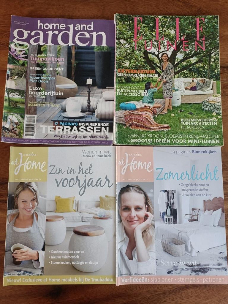 Woonbladen: Home & Garden, Elle Wonen, Ariadne at Home, Boeken, Tijdschriften en Kranten, Ophalen of Verzenden, Gelezen, Overige typen