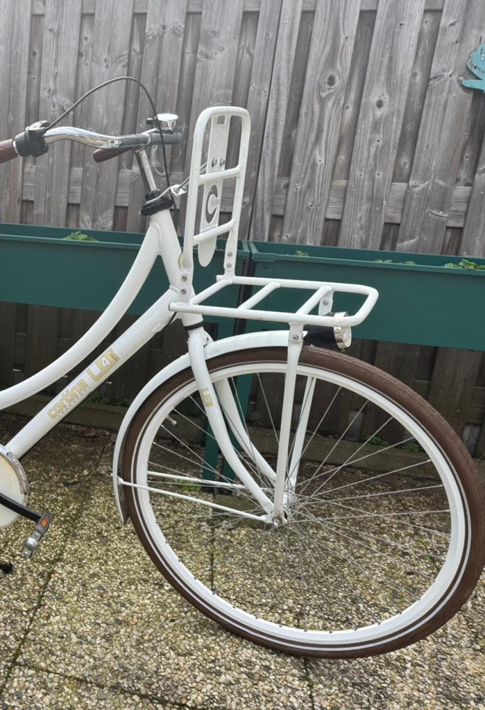 Mooie witte Cortina U4 transportfiets, 56 cm of meer, Ophalen, Trommelrem, Versnellingen