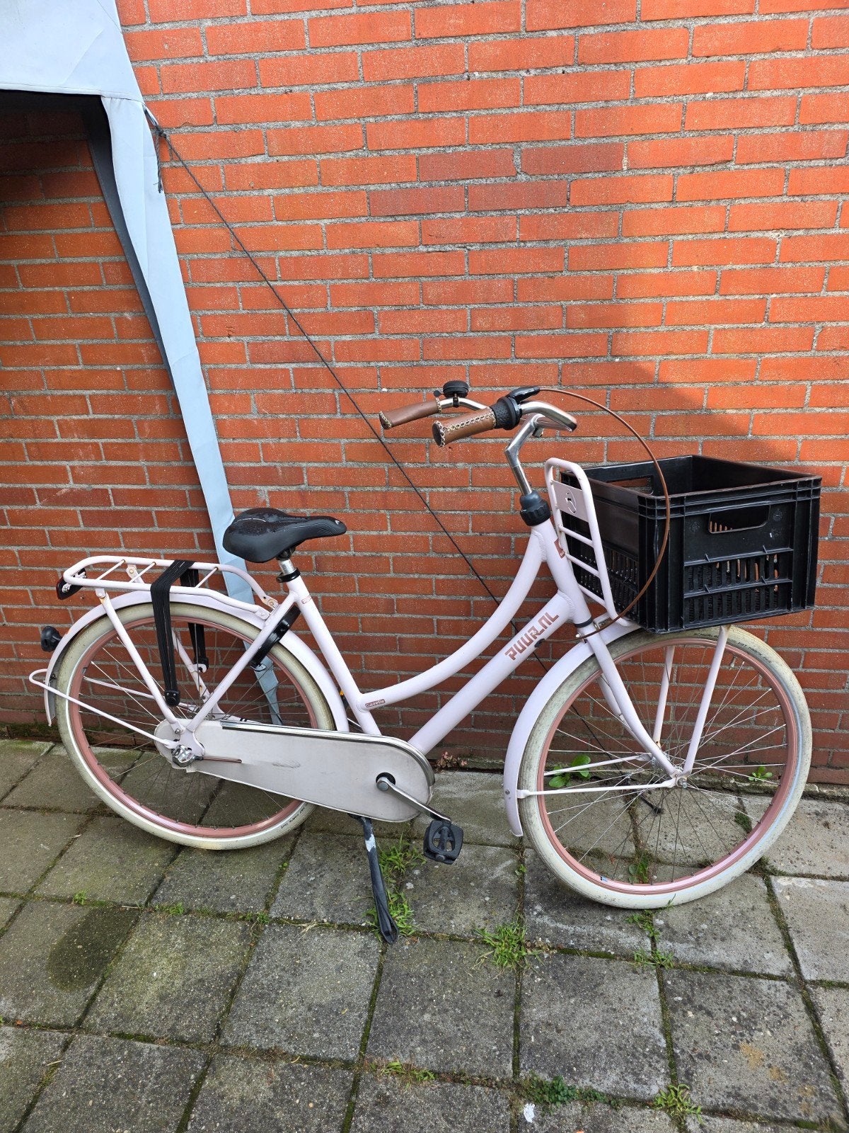Gazelle PuurNL Transportfiets 2023 - Soft Pelican Mat, Ophalen, Versnellingen