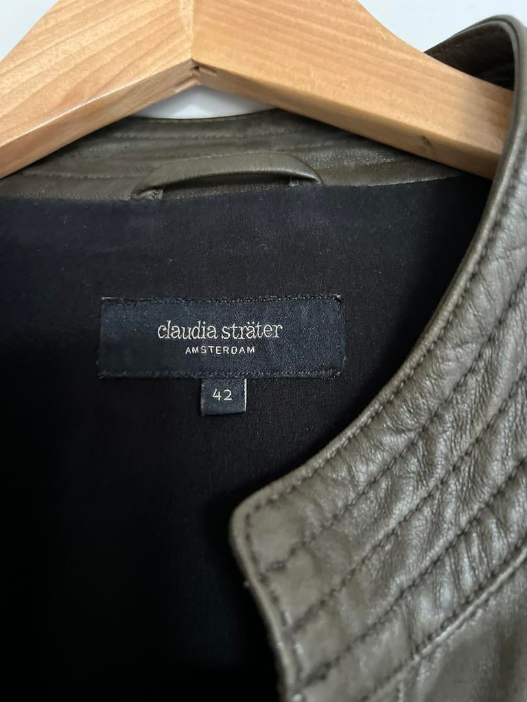 Claudia Sträter bomber leer, Ophalen of Verzenden, Gedragen, Maat 42/44 (L), Groen