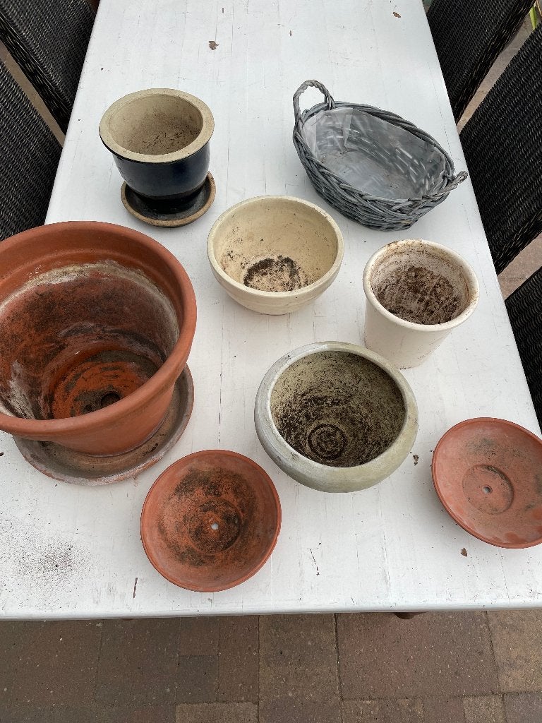 Bloempotten, Tuin en Terras, Ophalen, Gebruikt, Rond, Balkon