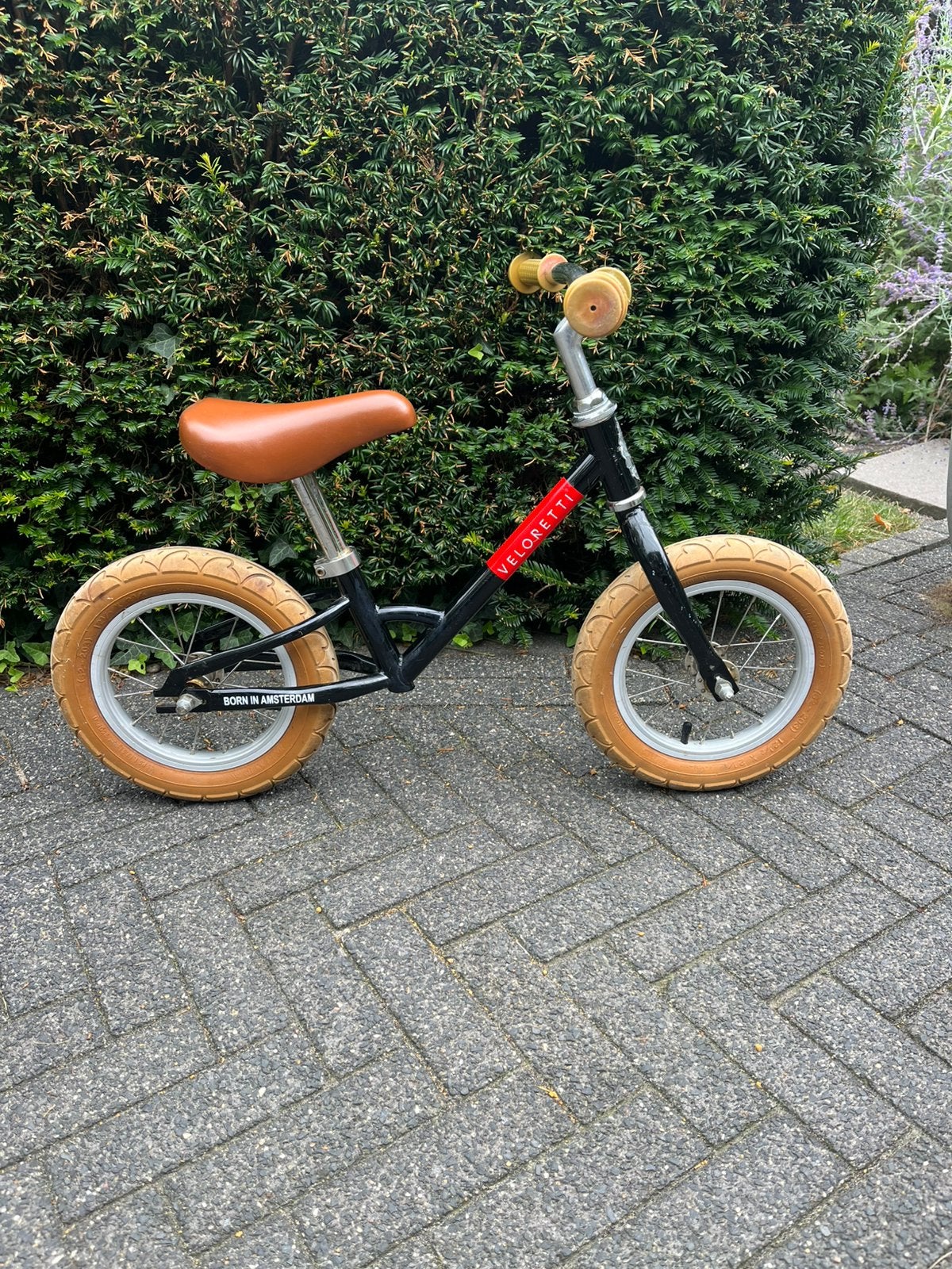 Loopfiets Veloretti - Born in Amsterdam, zwart, Fietsen en Brommers, Fietsen | Kinderfietsjes, Ophalen, Gebruikt, Minder dan 16 inch
