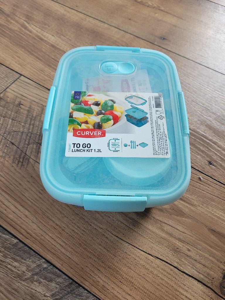 Curver Smart To Go Lunch Kit 1.2L - Nieuw, Met bestek, 1200 ml, Bewaardoos, Blauw
