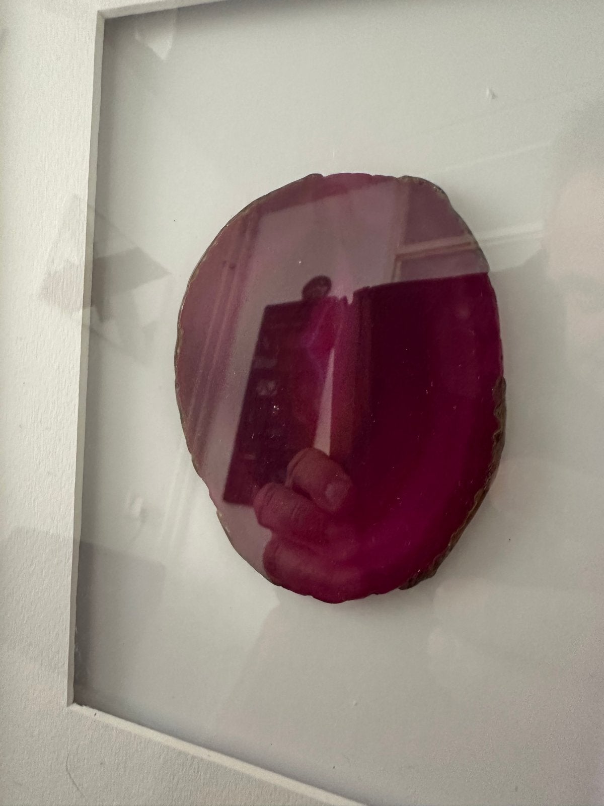 Ingelijste Agaat - Paars/Roze. Leuk Sint/ Kerst cadeau, Ophalen of Verzenden, Nieuw, Paars, Natuurlijk materiaal