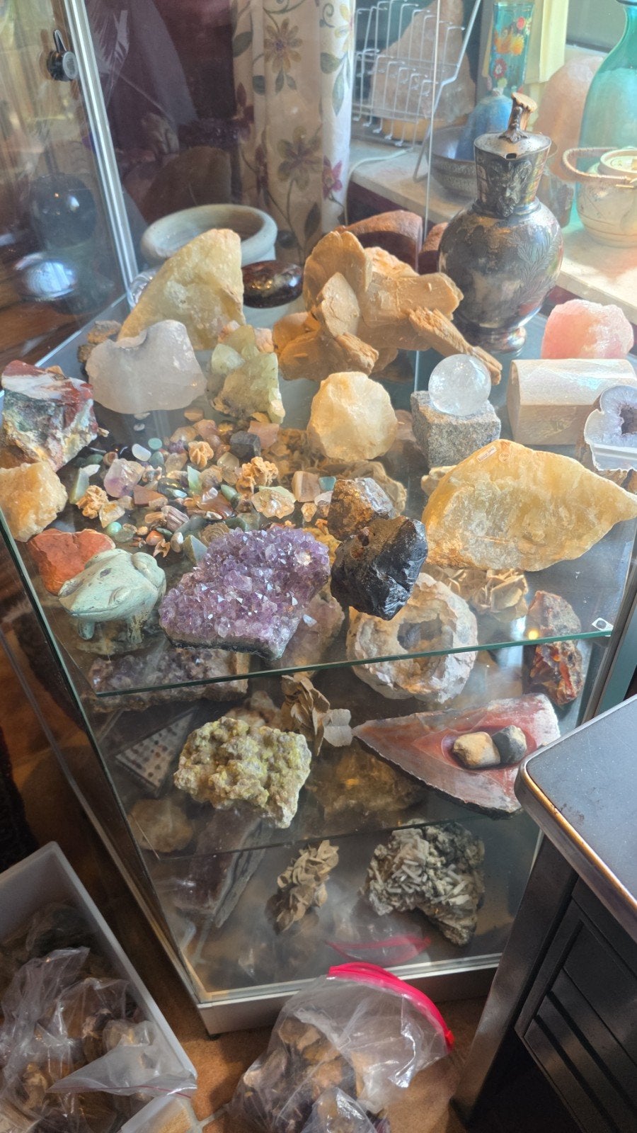 verzameling halfedelstenen mineralen  meteoriet, Ophalen of Verzenden