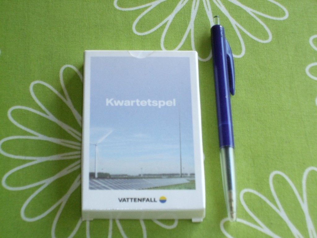 Vattenfall kwartetspel, Verzamelen, Speelkaarten, Jokers en Kwartetten, Ophalen of Verzenden, Zo goed als nieuw, Kwartet(ten)
